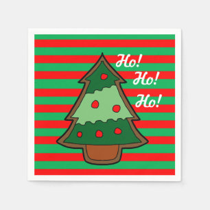 Funky Stripes en kerstboom Servet
