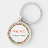 Funky Stripes ID-label Sleutelhanger (Voorkant)