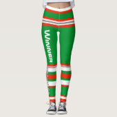 Funky Stripes Lines Winner Power Leggings (Voorkant)