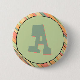 Funky Stripes Monogram Button