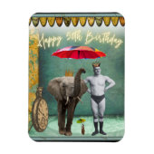 Funky  Strongman 50th Birthday Magneet (Verticaal)