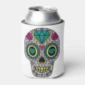 Funky Sugar Skull Design Boho Love Blikjeskoeler (Blikje Voorkant)