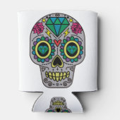 Funky Sugar Skull Design Boho Love Blikjeskoeler (Achterkant)