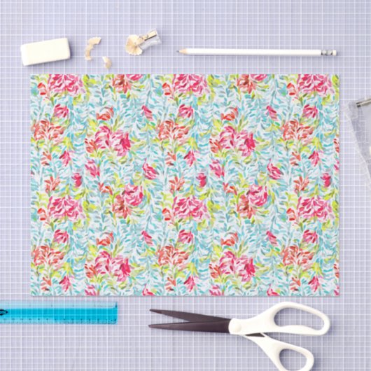Funky Summer Colors Paint Splatter Patroon Tissuepapier (Craft)