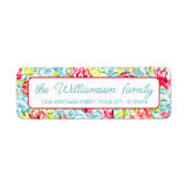 Funky Summer Colours Paint Art Pattern Etiket (Voorkant)