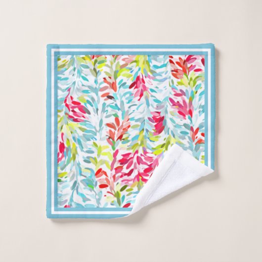 Funky Summer Kleuren Paint Splatter Patroon Custom Bad Handdoek (Wasdoekje)