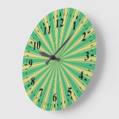 Funky Sun Rays Retro Stripes #5 Grote Klok (Hoek)