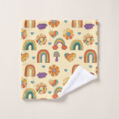 Funky Swirl Towel Groovy Boho Bathroom Decor Bad Handdoek (Wasdoekje)