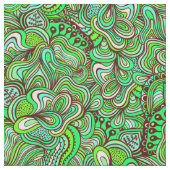 Funky Swirled Abstract Groen Stof (Close Up)