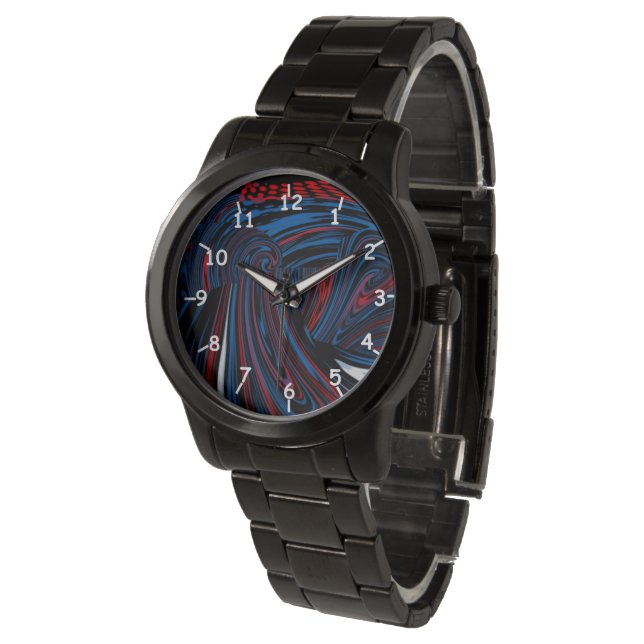 Funky Swirls Horloge (Gekanteld)