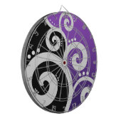 Funky Swirls Paars Dartbord (Voorkant Links)