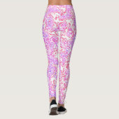 Funky Swirly Boho Hippie Kleurrijk Abstract Marmer Leggings (Achterkant)