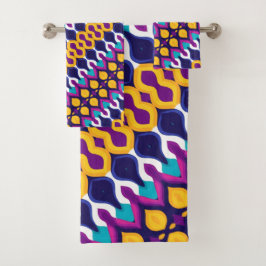 Funky symmetrisch patroon bad handdoek