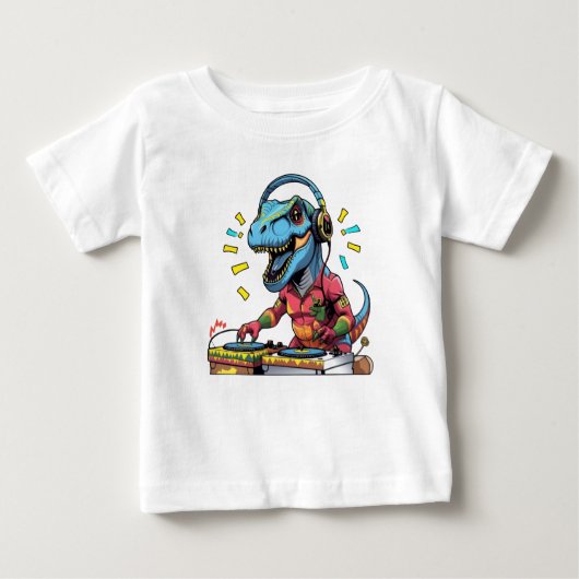 Funky T-Rex Music Lover T-shirt (Voorkant)