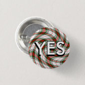 Funky Tartan Scottish Independence Pinback Ronde Button 3,2 Cm (Voorkant /achterkant)