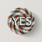 Funky Tartan Scottish Independence Pinback Ronde Button 3,2 Cm (Voorkant)