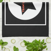 Funky Team Leader Star Black en White Theedoek (Gevouwen)