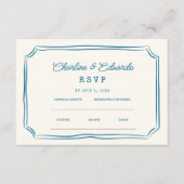 Funky Tekening Handwerk Trouwwebsite | RSVP QR Informatiekaartje (Voorkant)