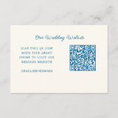 Funky Tekening Handwerk Trouwwebsite | RSVP QR Informatiekaartje (Achterkant)