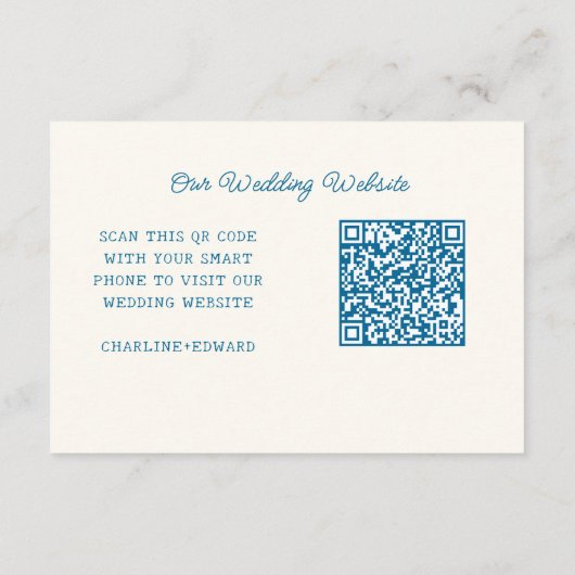 Funky Tekening Handwerk Trouwwebsite | RSVP QR Informatiekaartje (Achterkant)