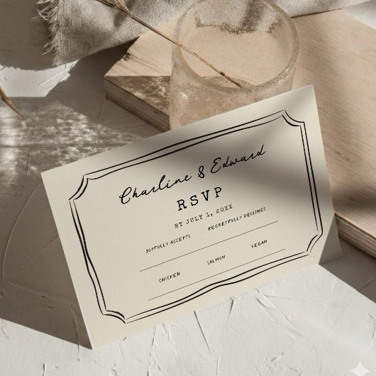 Funky Tekening Handwerk Trouwwebsite | RSVP QR Informatiekaartje