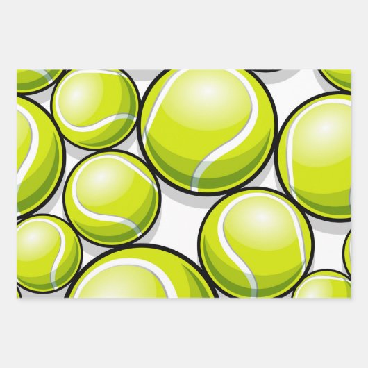 Funky Tennis Gift Ball Athletic Pattern Cool Sport Inpakpapier Vel (Voorkant 2)