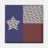funky Texas SECEDE vlag magneet (Voorkant)