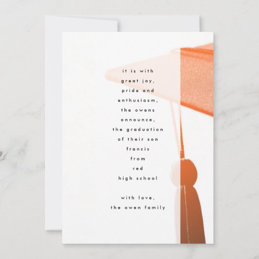 Funky Text AFSTUDEERDER met foto | Klasse 2023 Aankondiging (Achterkant)