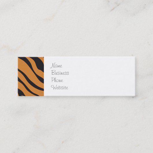 Funky Tiger Stripes Wild Animal Patronen Giften Mini Visitekaartje (Voorkant)