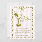 Funky Tini Beetje Oudere Martini Verjaardagsfeestj Kaart (Voorkant)