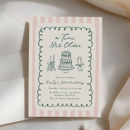 Funky Tini Bit Older Hand Drawn 30th Birthday Kaart