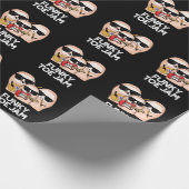 Funky Toe Jam Funny Music Pun Dark BG Cadeaupapier (Hoek)