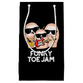 Funky Toe Jam Funny Music Pun Dark BG Klein Cadeauzakje (Voorkant)