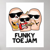 Funky Toe Jam Funny Music Pun Poster (Voorkant)
