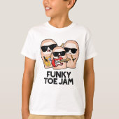 Funky Toe Jam Funny Music Pun T-shirt (Voorkant)