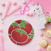 Funky tomato papieren bordje (Feest)