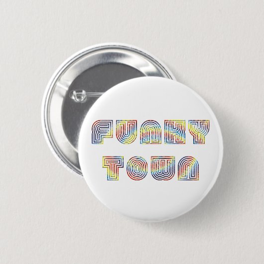 Funky Town Ronde Button 5,7 Cm (Voorkant /achterkant)