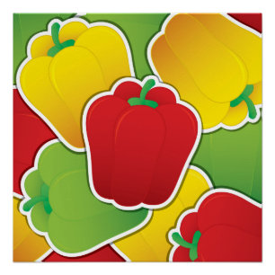 Funky Traffic Light pepers Perfect Poster