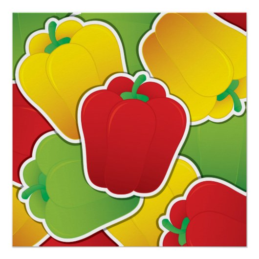 Funky Traffic Light pepers Perfect Poster (Voorkant)