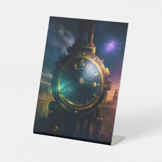 Funky Train Table Sign Reclamebord Met Voetstuk (Voorkant)