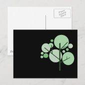 Funky Tree met zwarte achterkant Briefkaart (Voorkant / Achterkant)