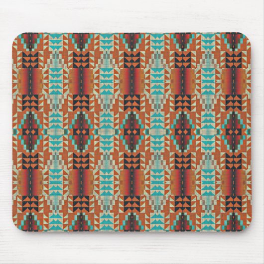 Funky Trendy Kilim Tribal Mosaic Art Pattern Muismat (Voorkant)