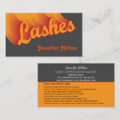 Funky trendy kleurrijke wimpers logo na verzorging visitekaartje (Voorkant / Achterkant)