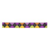 Funky Trendy Retro Abstract Halloween Pattern Satijnen Lint (Voorkant)