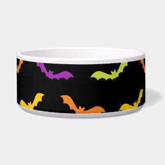 Funky Trendy Retro Abstract Halloween Pattern Voerbakje