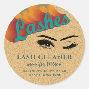 Funky trendy retro-kleurige welkomstreiniger ronde sticker