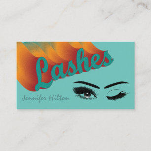 Funky trendy retro-kleurige zweepslagen logo na zo visitekaartje
