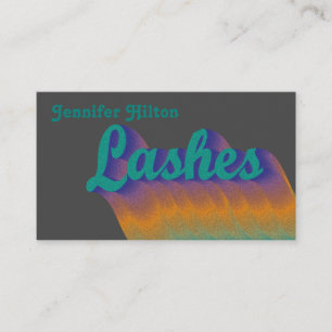 Funky trendy retro-kleurige zweepslagen logo na zo visitekaartje