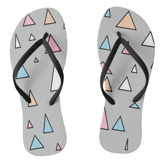 Funky Triangles Pastel Colors Teenslippers (Voetbed)