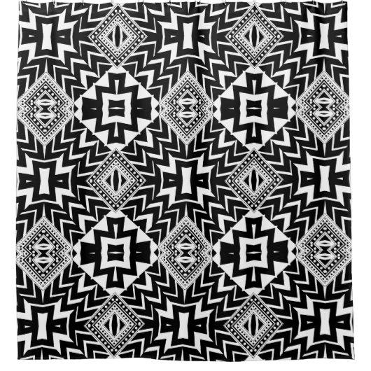 Funky Tribal Chevron Patroon Douche Gordijn (Voorkant)
